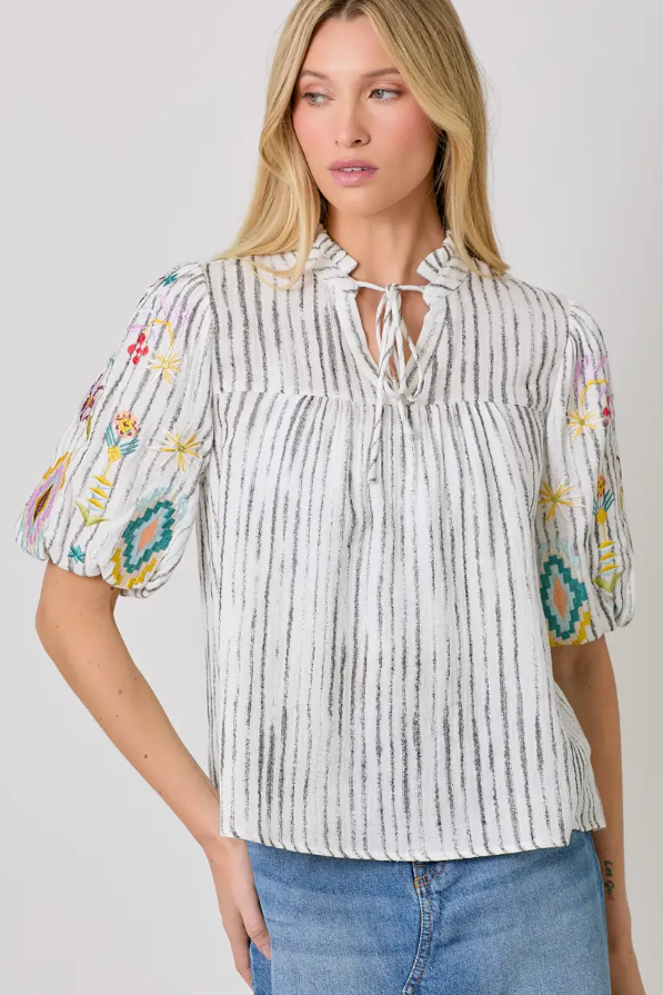 Phoenix Embroidered Top