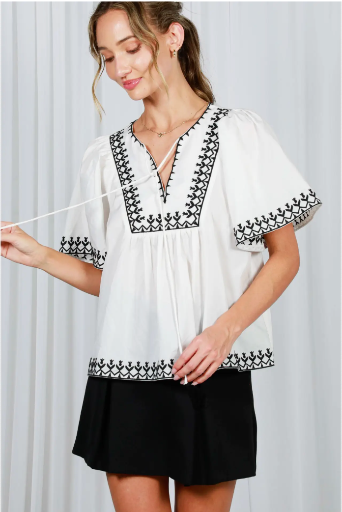GiGi Embroidered Top