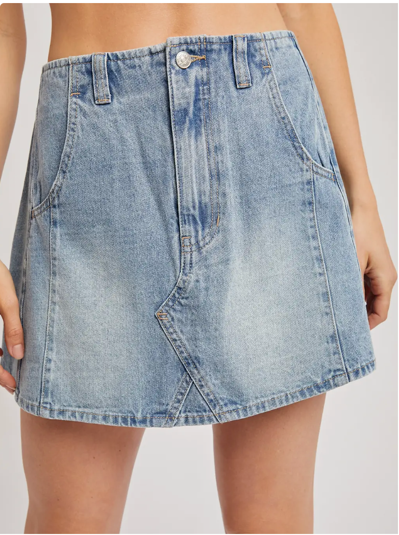 With The Band Denim Skirt | Arrival 6/4