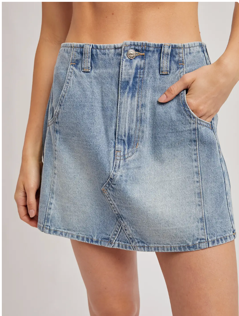 With The Band Denim Skirt | Arrival 6/4