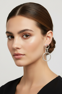 Pewter Make A Circle  Earrings | Arrival 6/9