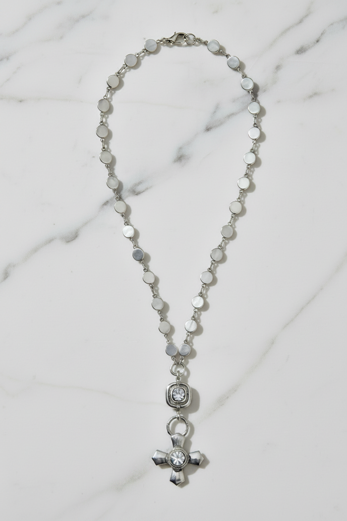 Mighty Cross Pewter Necklace | Arrival 6/9