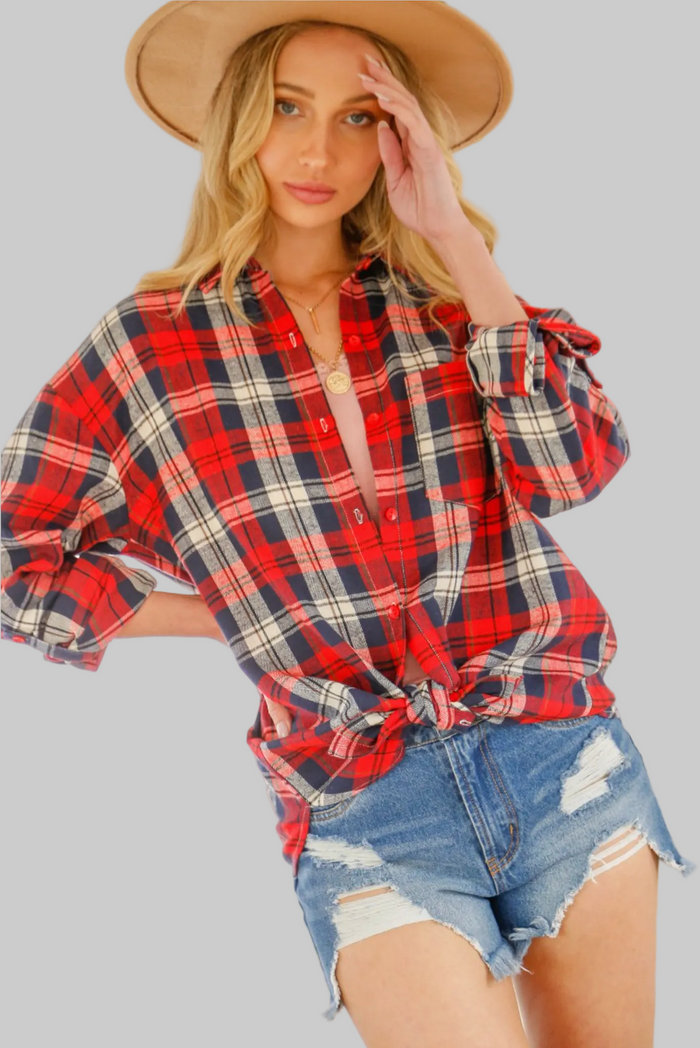Southern Nights Plaid Shirt