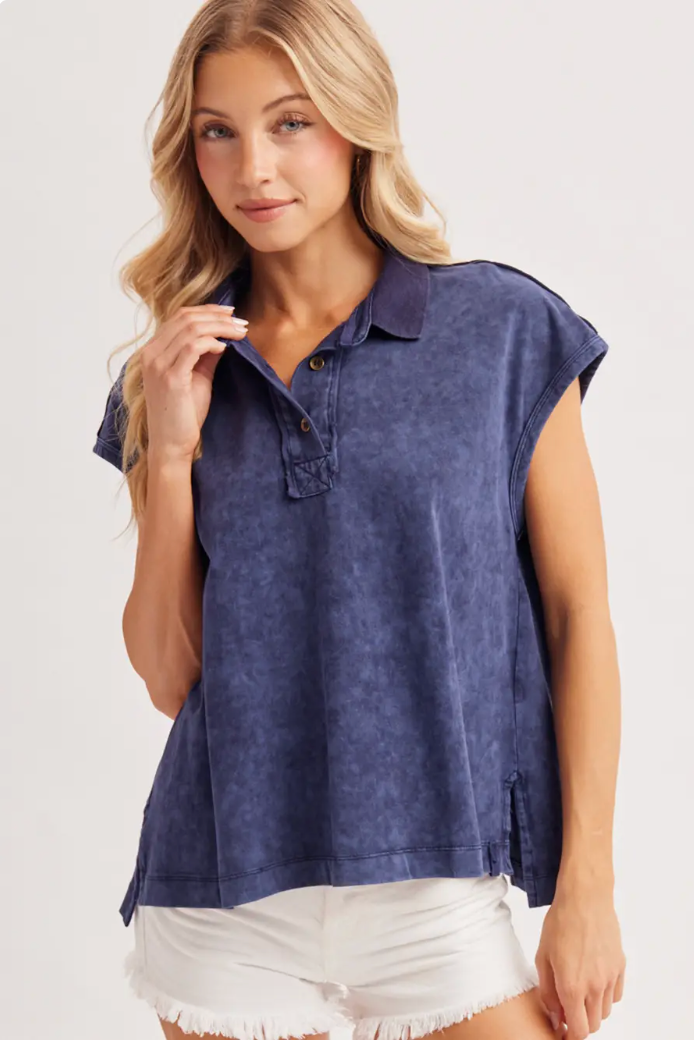 Blue On Blue Top