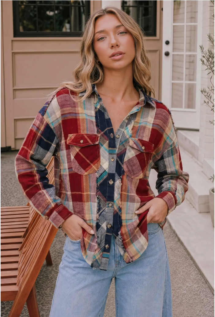 Rita Plaid Top | Arrival 7/9