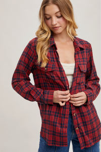 Palmer Plaid Shirt | Red | Arrival 7/29