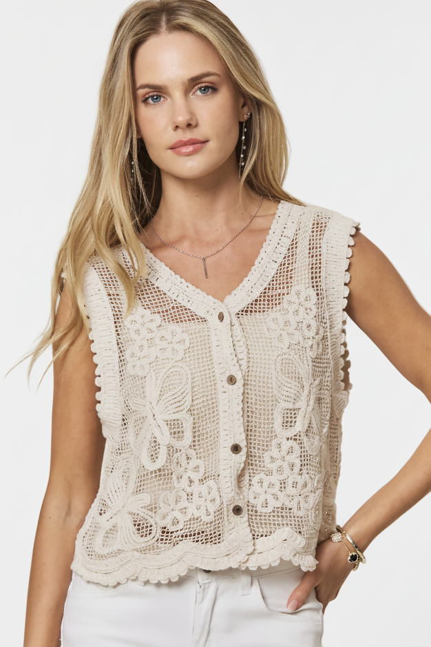 Butterfly Crochet Vest | Arrival 7/31