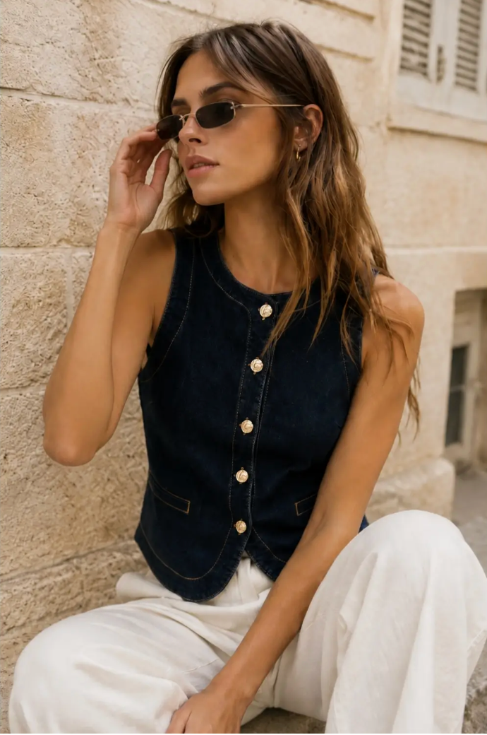 Aspen Denim Vest | Arrival 7/31