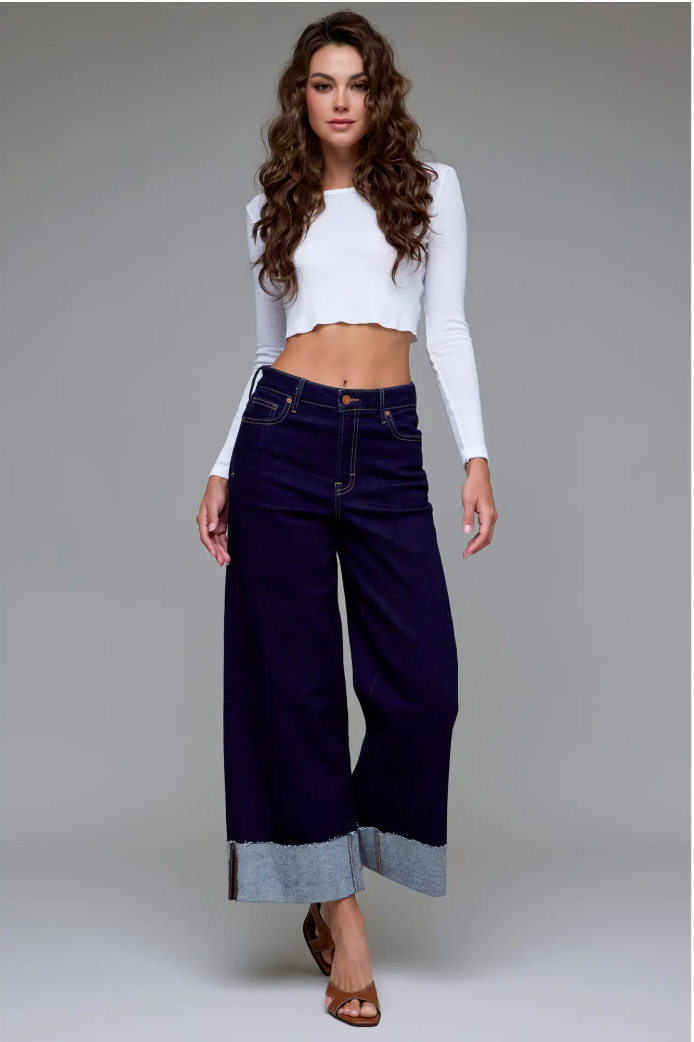 Midnight Blues Cuffed Jean