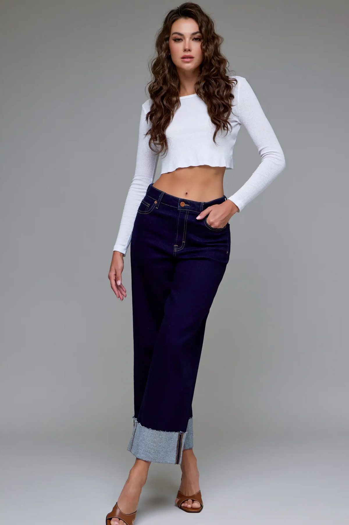 Midnight Blues Cuffed Jean