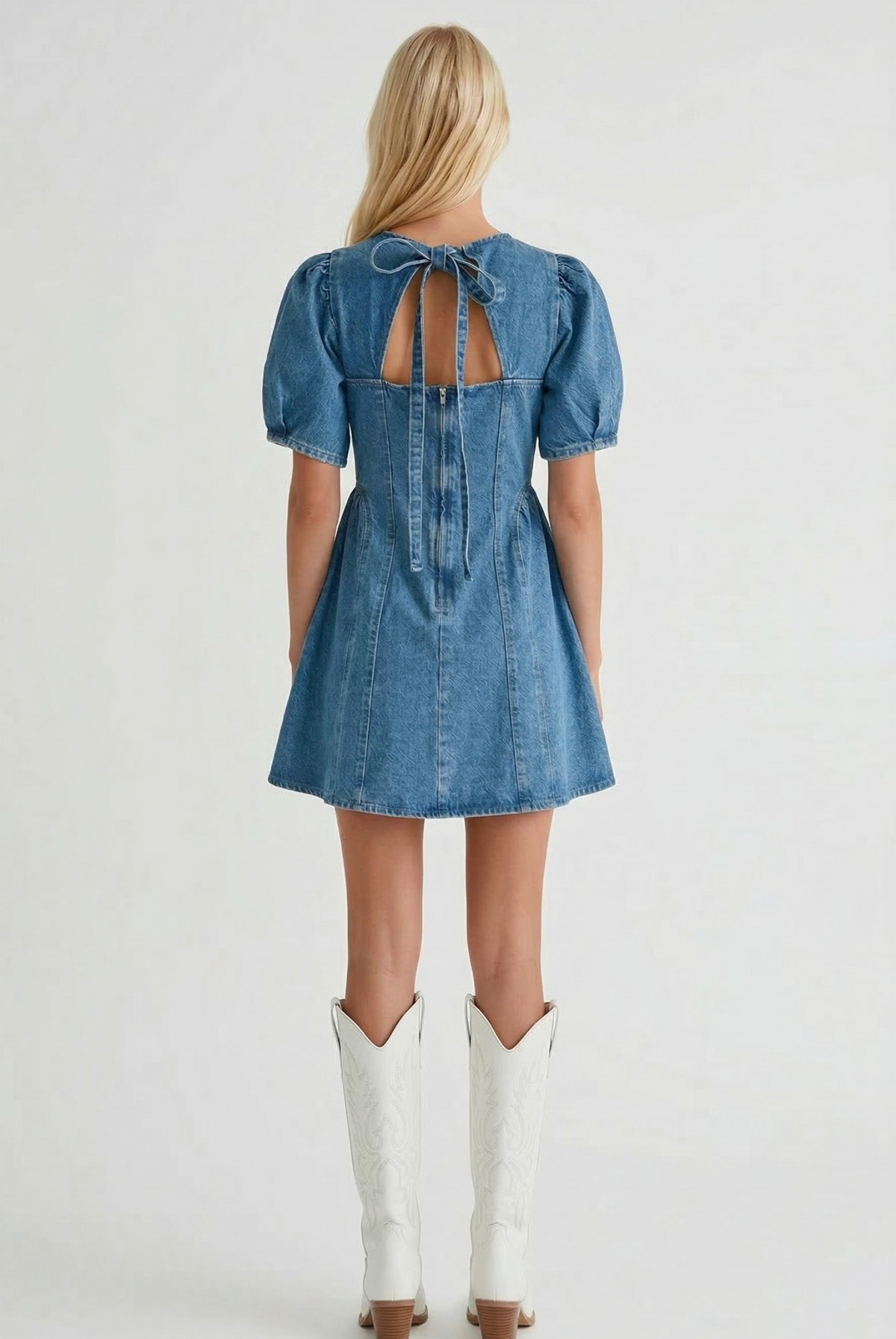 Lenox Open Back Denim Dress