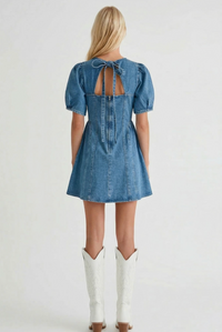Lenox Open Back Denim Dress