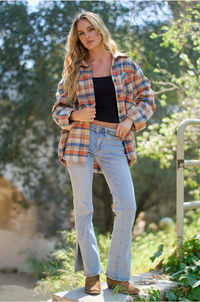 Sunset Plaid Top