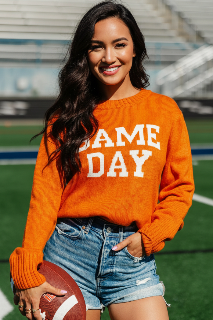 Orange Game Day Sweater