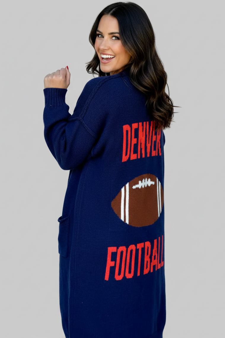 Denver Football Cardigan