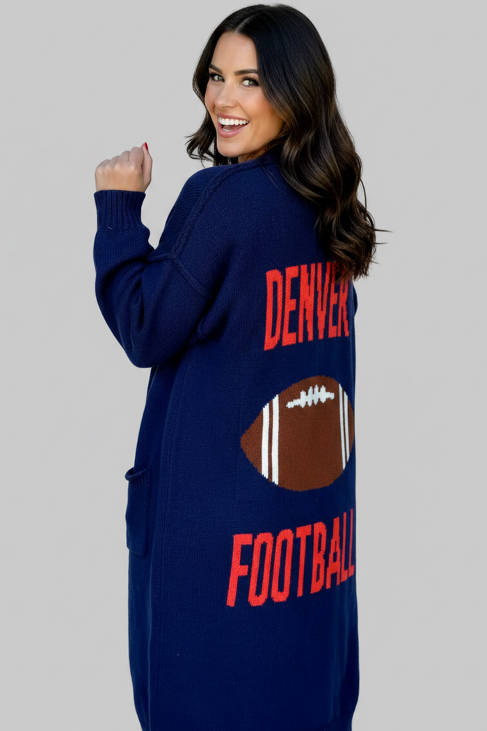 Denver Football Cardigan