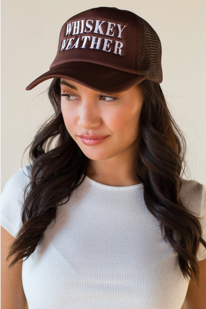 Whiskey Weather Trucker Hat - Brown | Arrival 9/16