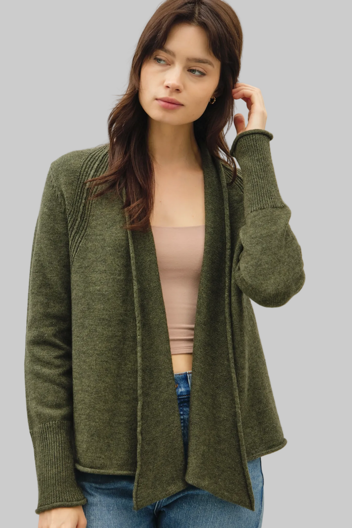Riley Rolled Edge Cardigan | Arrival 9/18