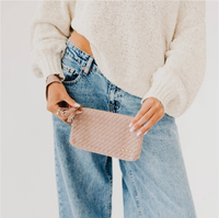 Emma Suede Wristlet | Taupe