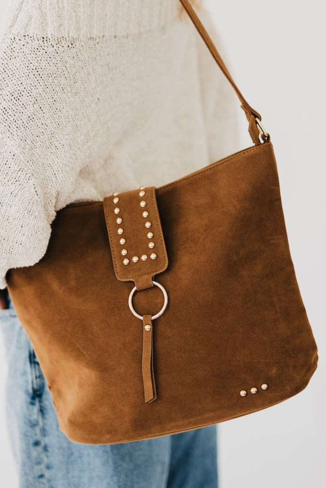 Rosemary Suede Bag | Camel