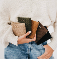 Kat Suede Wallet | Chocolate