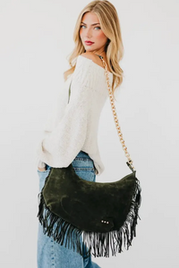 Loretta Suede Bag | Olive |  Arrival 9/30