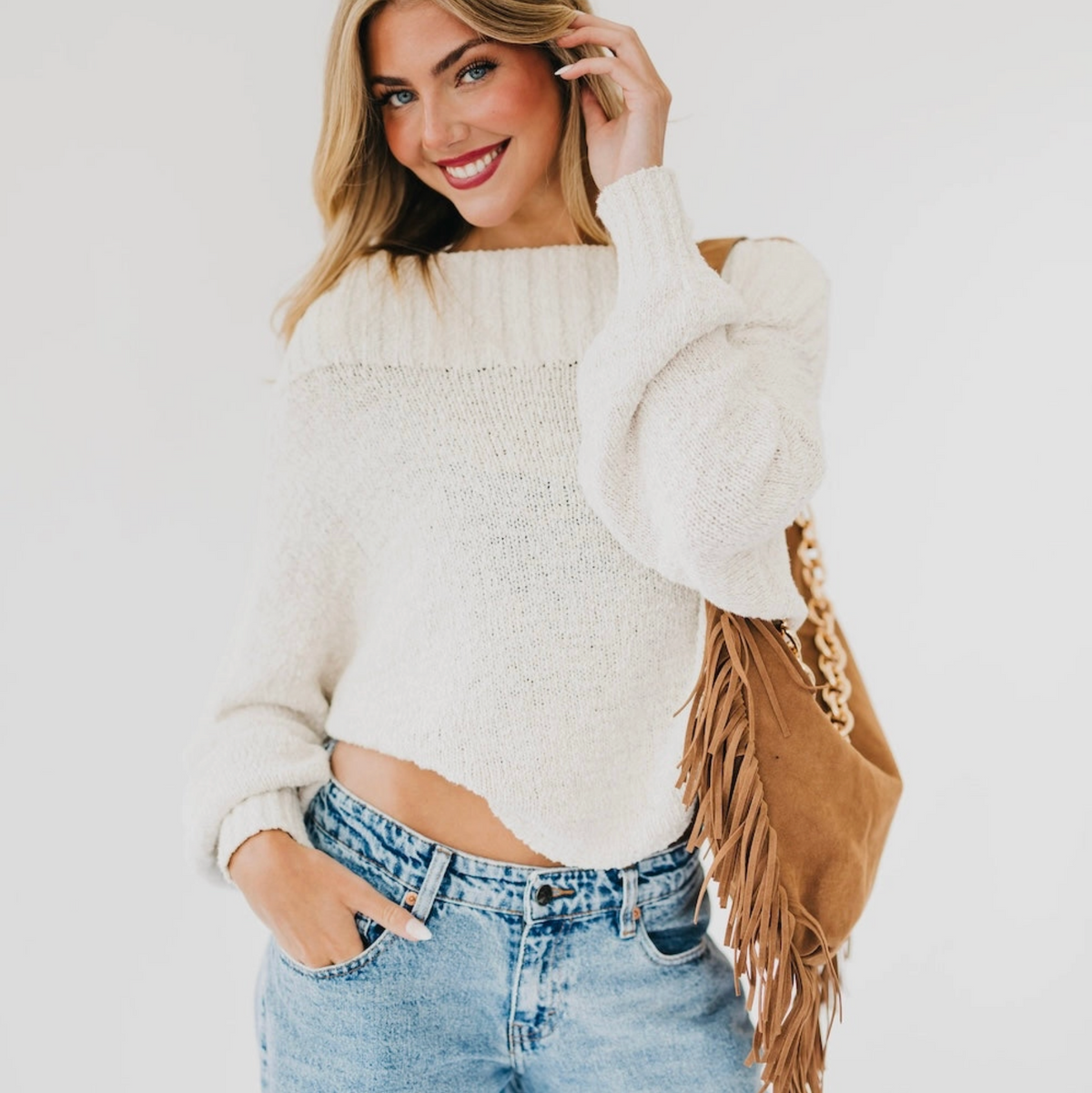 Loretta Suede Fringe Bag | Camel | Arrival 9/30