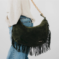 Loretta Suede Bag | Olive |  Arrival 9/30