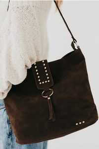 Rosemary Suede Bag | Chocolate | Arrival 9/30