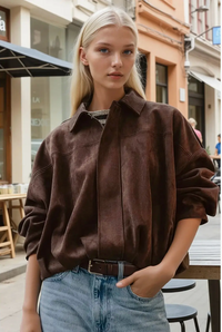 Nightshift Suede Jacket |Brown |  Arrival 10/9