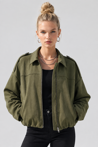 Night Shift Suede Jacket | Olive | Arrival  10/9