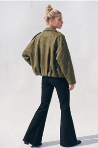 Night Shift Suede Jacket | Olive | Arrival  10/9