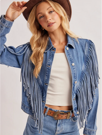 Aspen Fringe Denim Jacket | Arrival 10/23