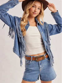 Aspen Fringe Denim Jacket | Arrival 10/23