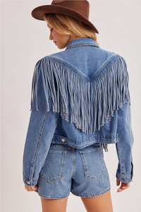 Aspen Fringe Denim Jacket | Arrival 10/23
