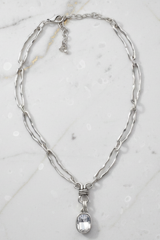 Shine On Pewter Necklace