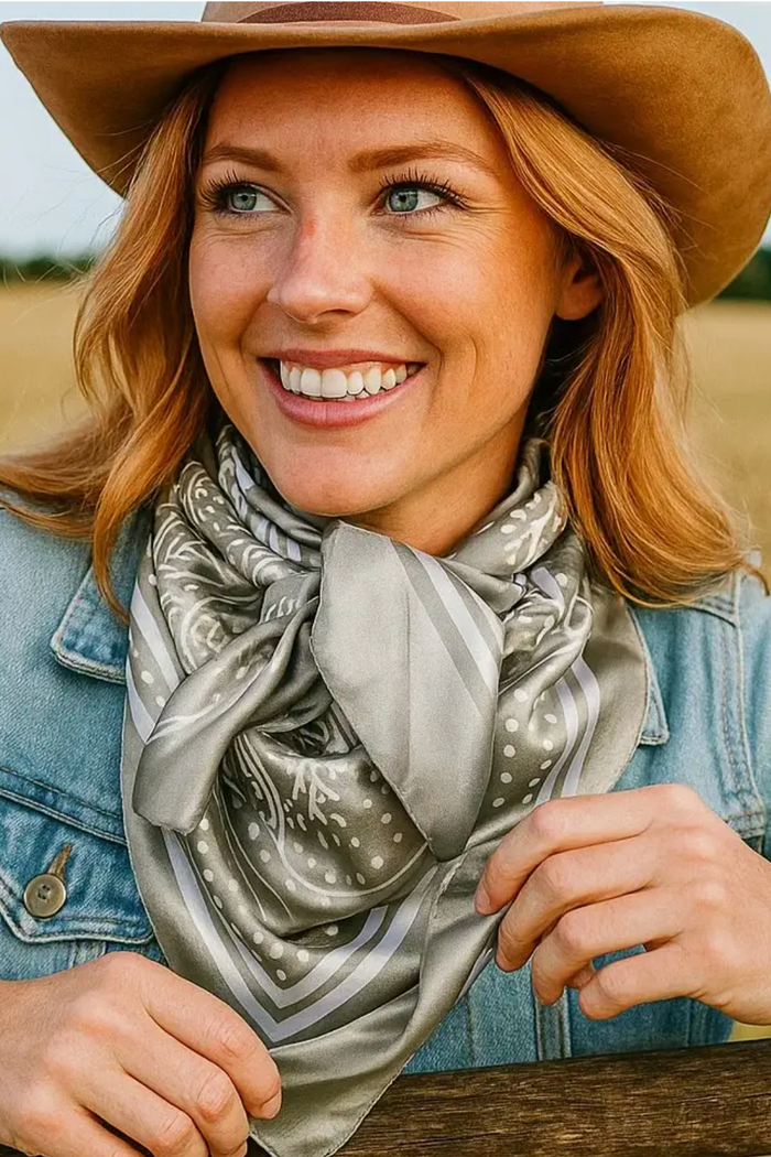 Paisley Wild Rag | Sage & White