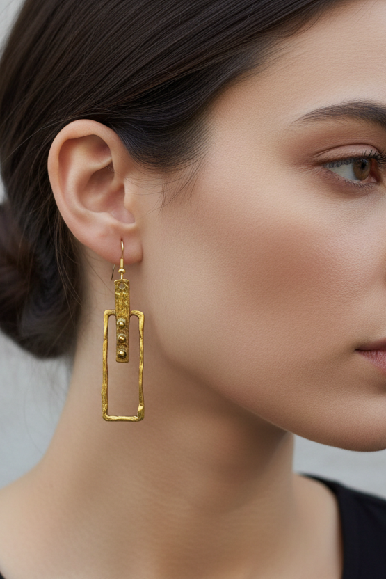 Whimsey Gold Pewter Earrings