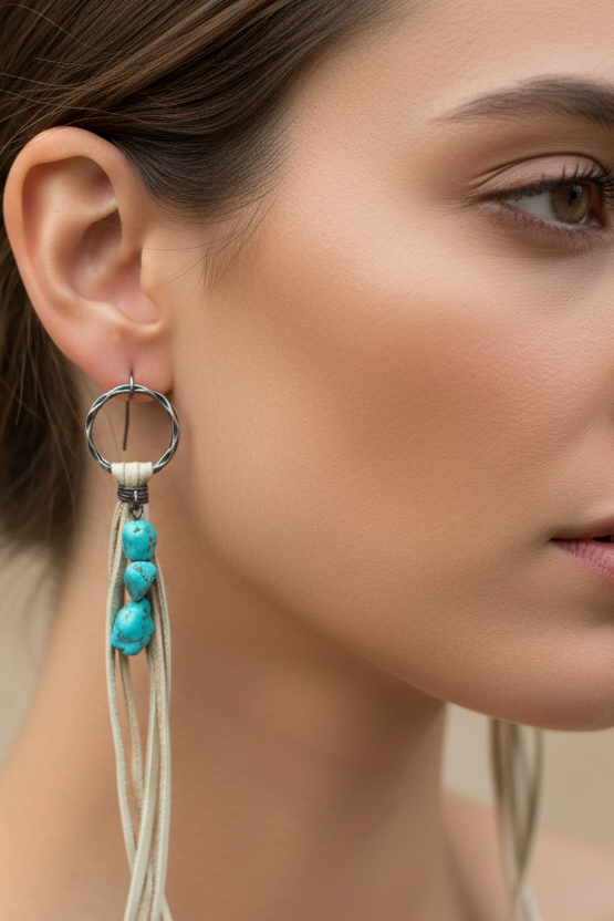 Leather Fringe Earrings