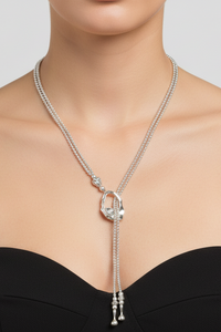 Rain Drop Pewter Necklace