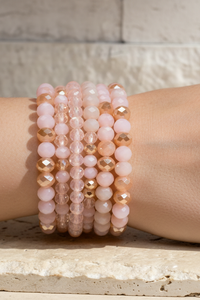 Glorious Bracelet Stack - Pink