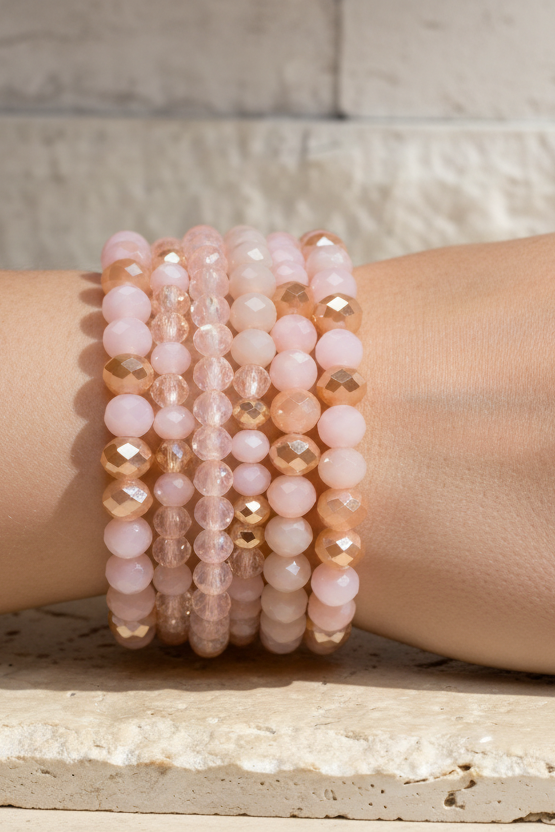 Glorious Bracelet Stack - Pink