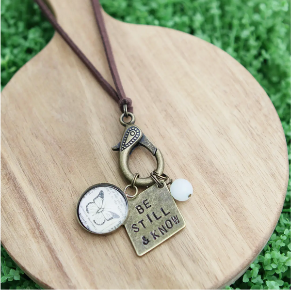 Be Still & Know Hand Stamped Necklace