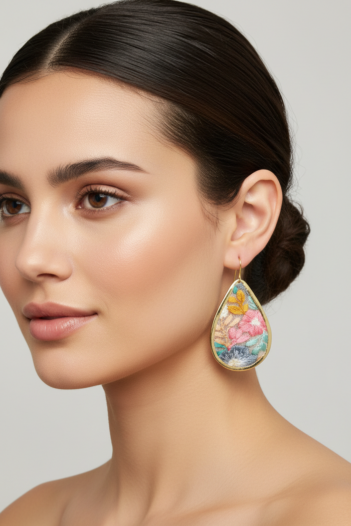 Bloom Embroidered Earrings