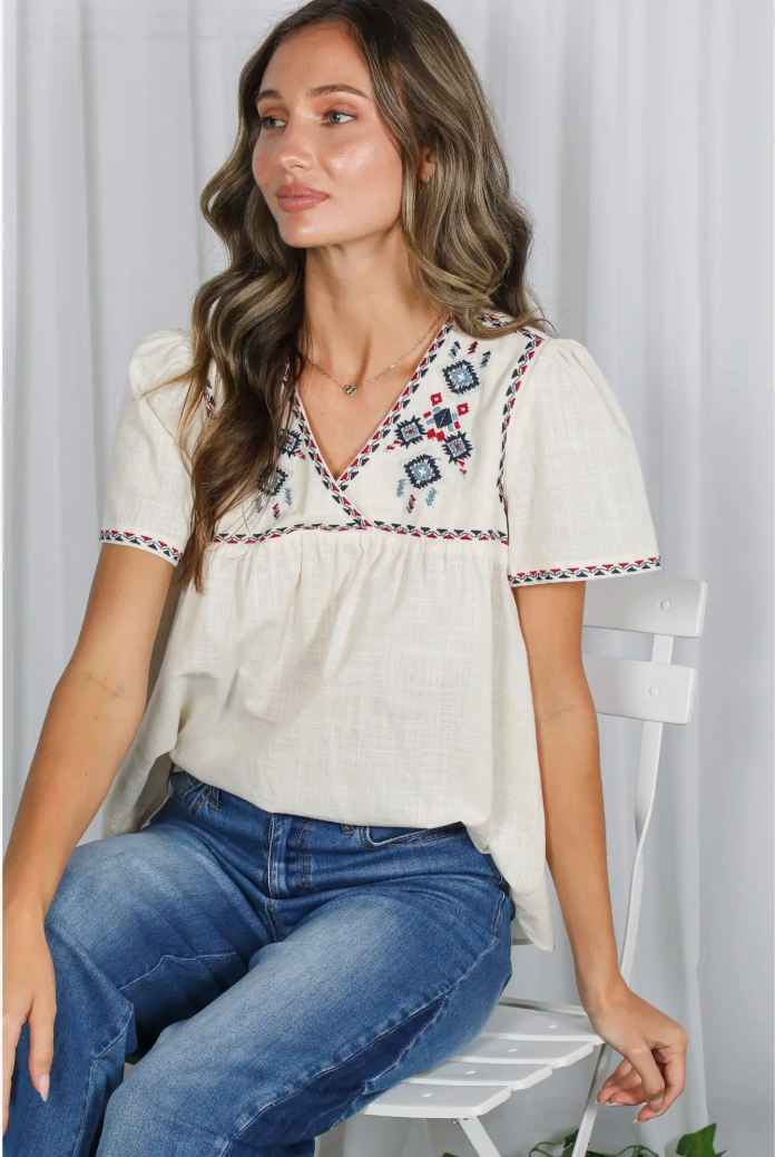 Quincy Embroidered Top | Arrival 5/19