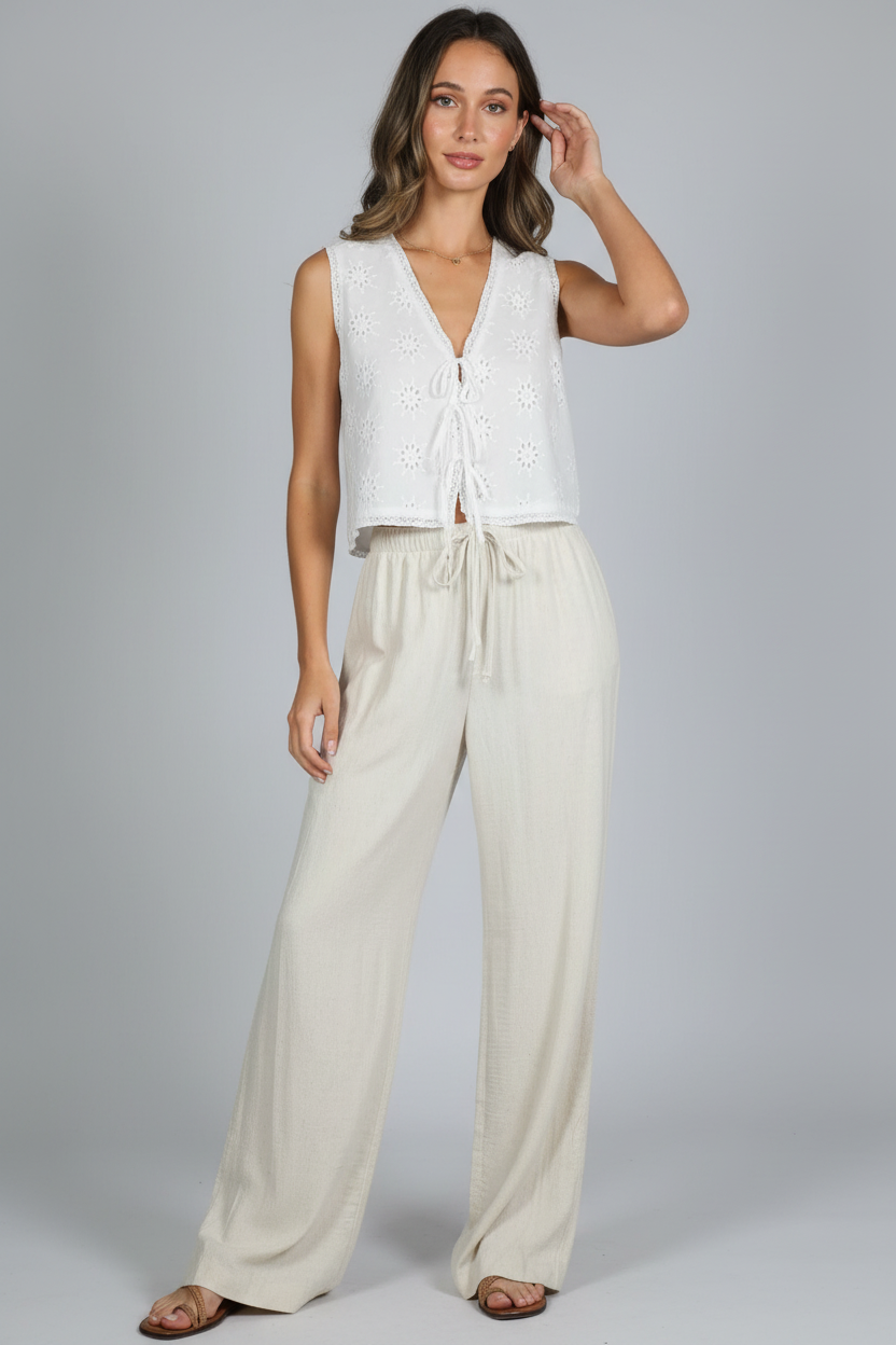 Effortless Linen Blend  Pant