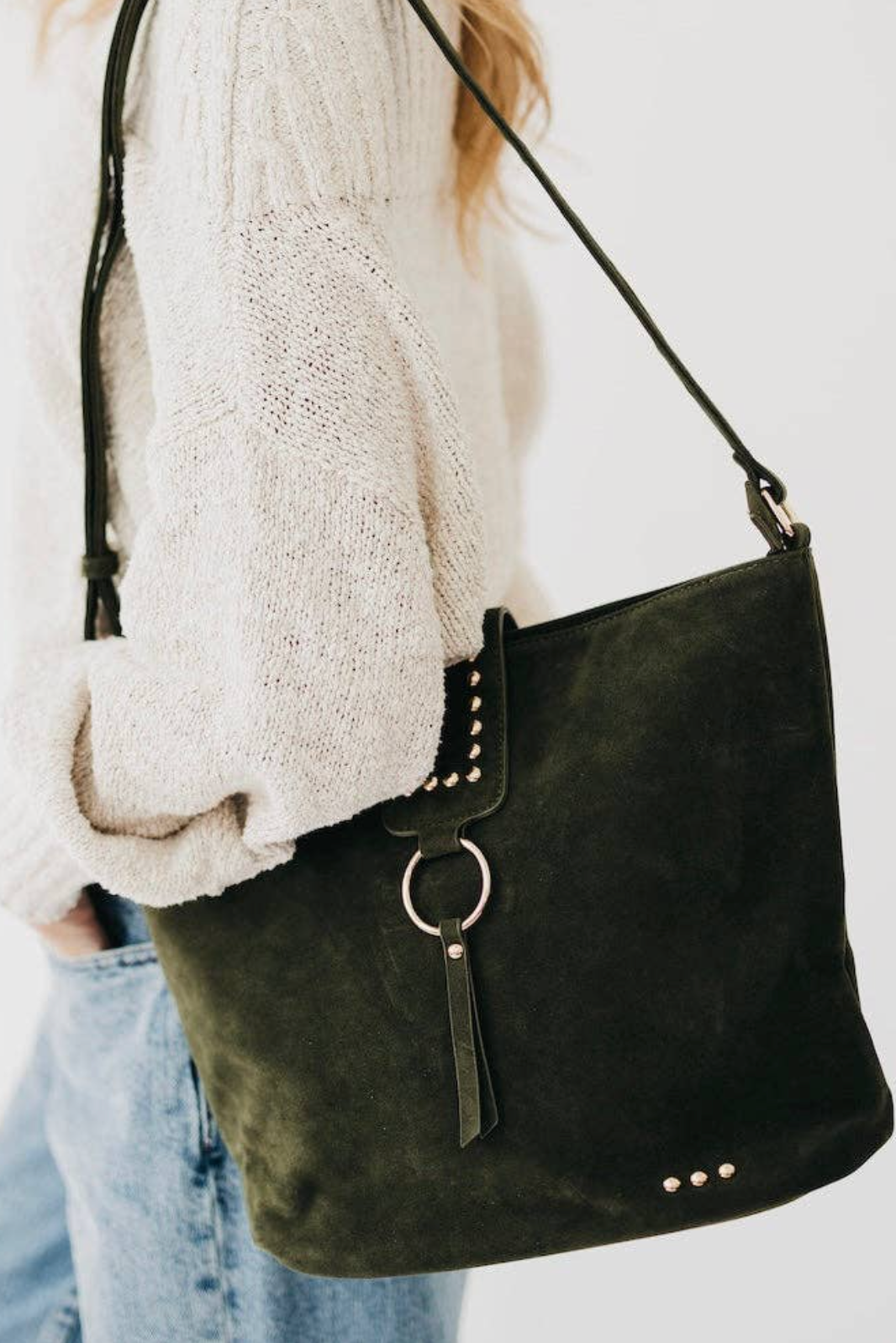 Rosemary Suede Bag | Olive