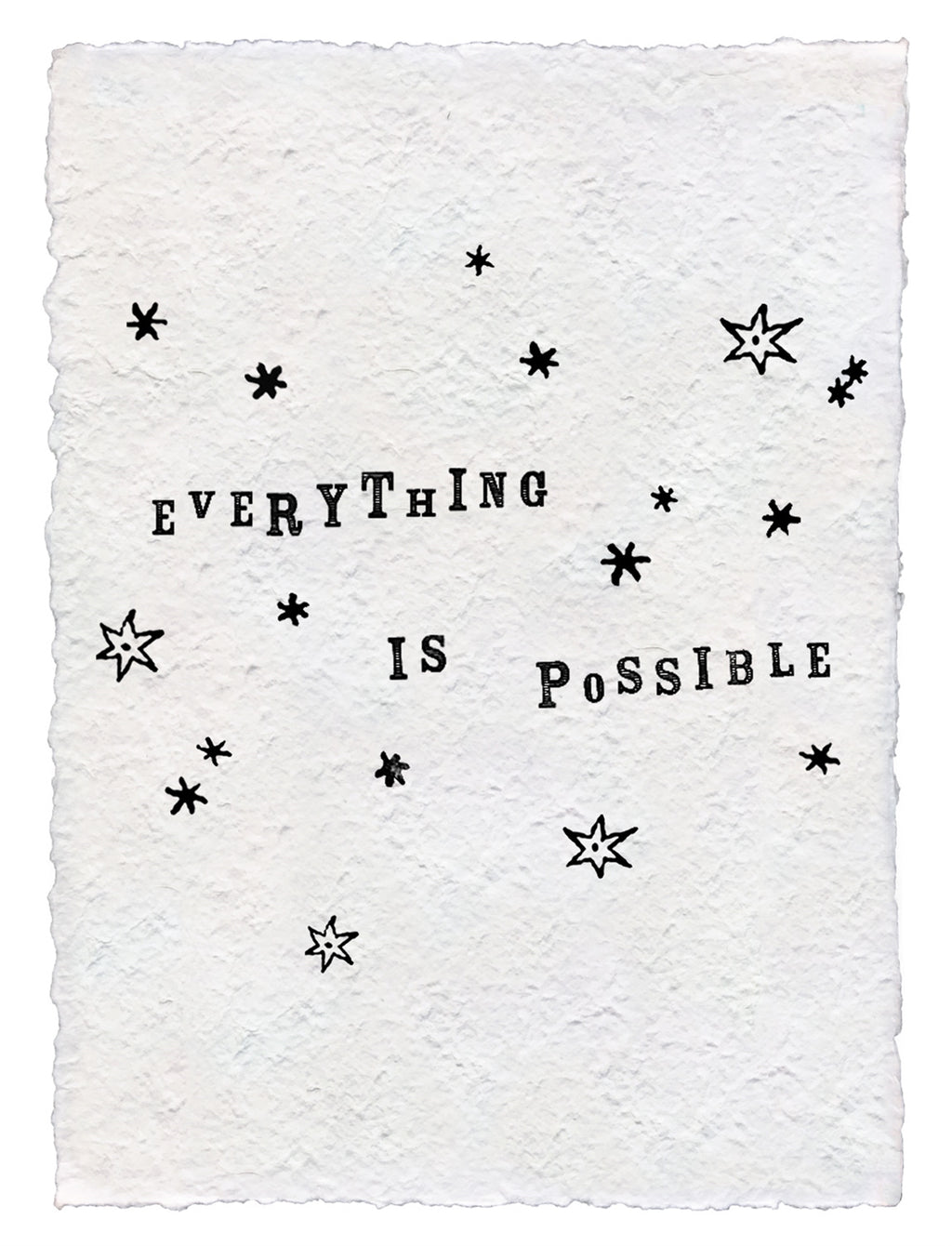 Handmade Paper Print | Everything Is Possible - Cinderella Ranch Boutique
