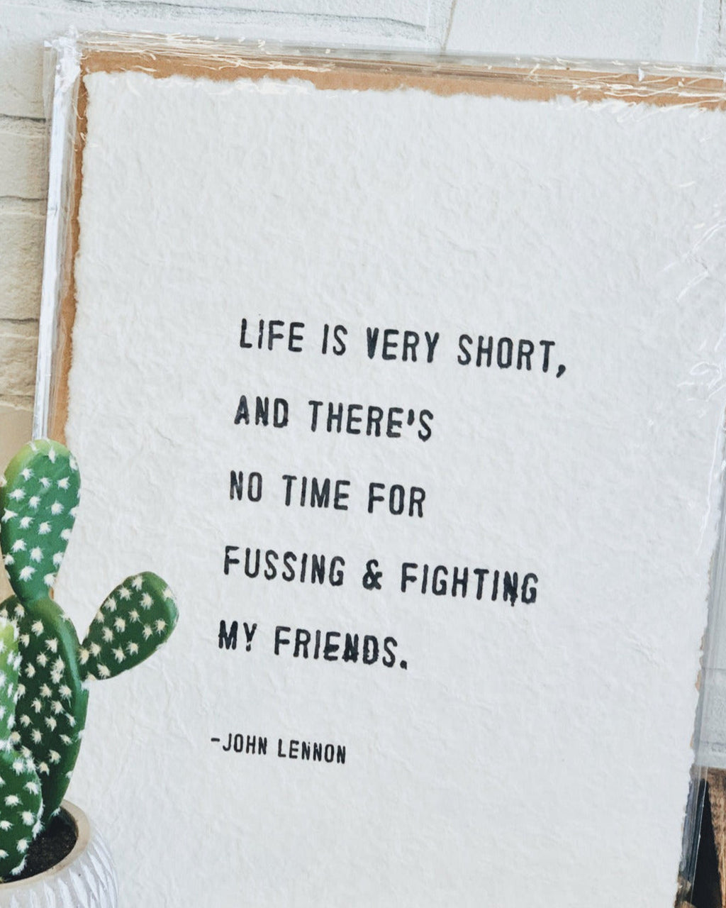 Handmade Paper Print | John Lennon - Cinderella Ranch Boutique