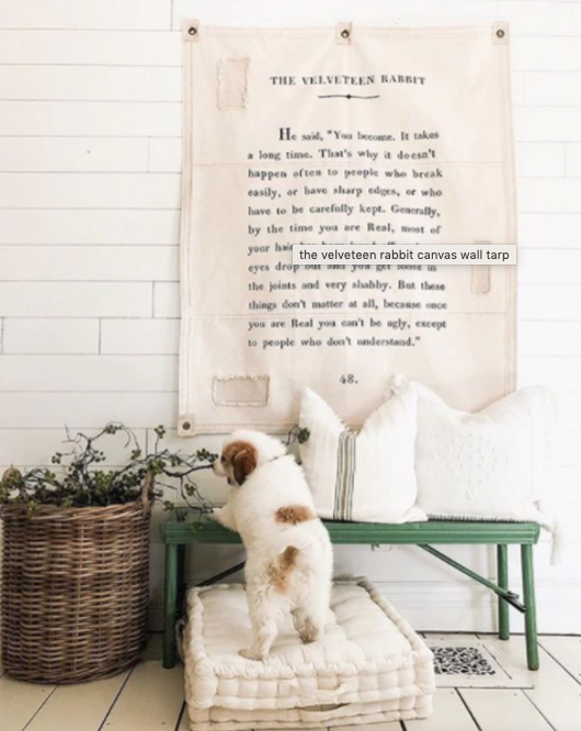 Sugarboo Wall Tarp | Velveteen Rabbit - Cinderella Ranch Boutique
